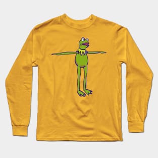 kermit the frog t pose to assert dominance / the muppets meme Long Sleeve T-Shirt